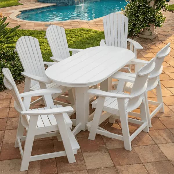 6-Piece Outdoor Dining Set - White